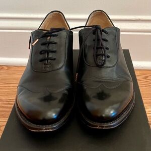 Angela Scott Mr. Evans Wingtip Size 38 black women’s leather shoe
